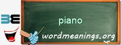 WordMeaning blackboard for piano